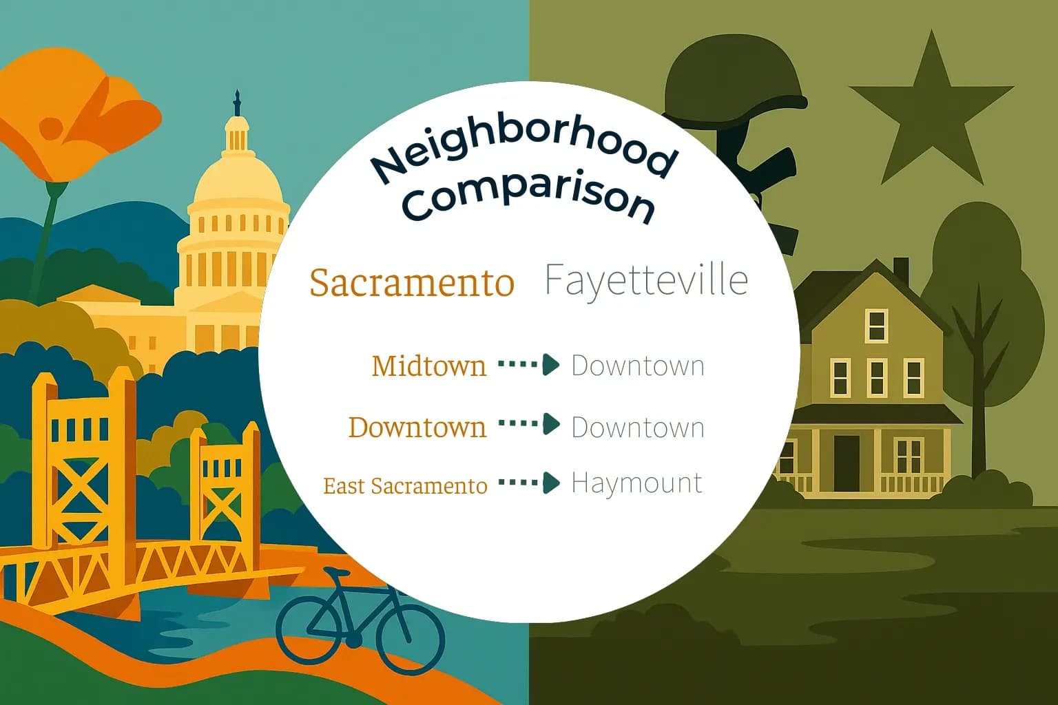 Sacramento vs Fayetteville Neighborhood Comparison
