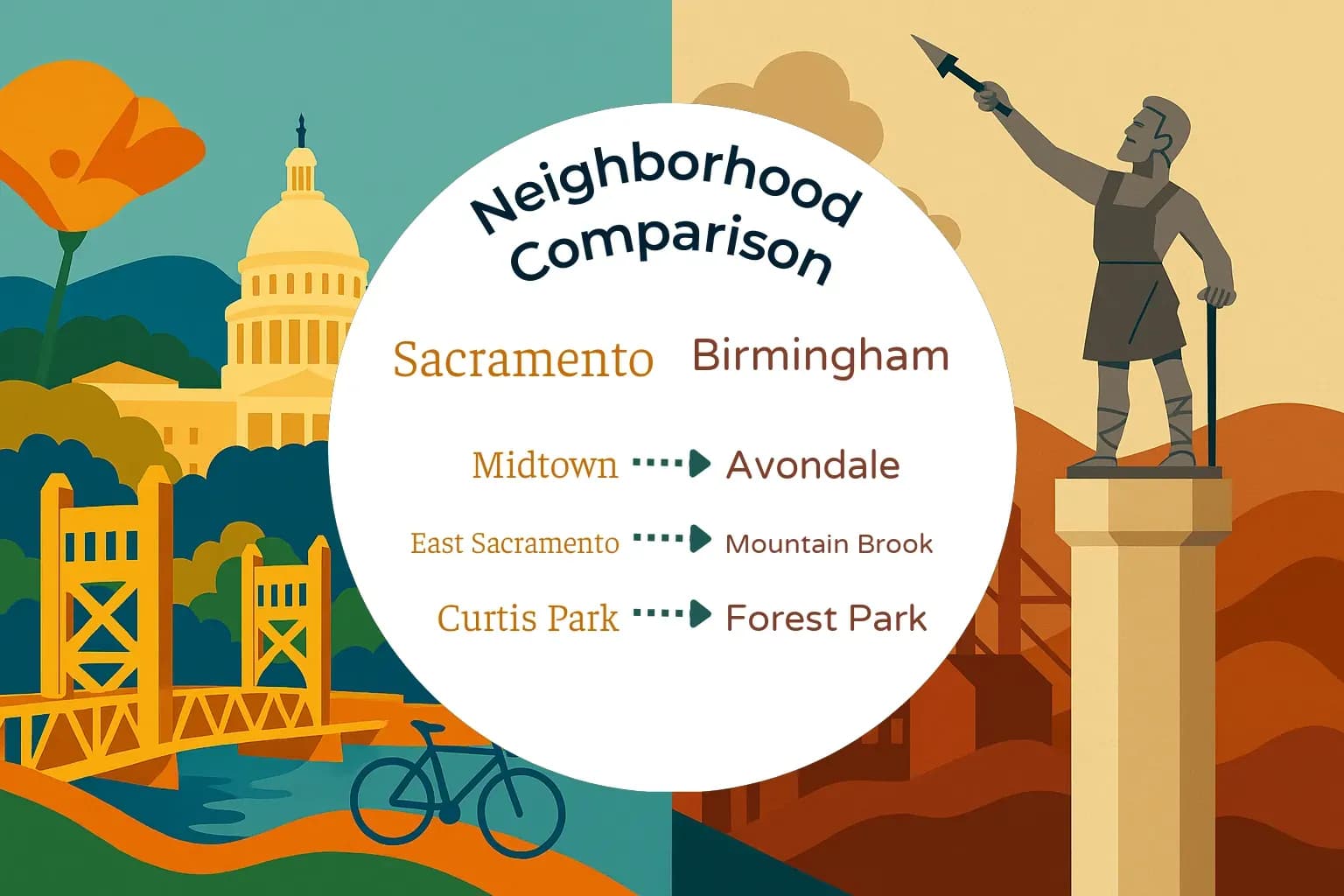 Sacramento vs Birmingham Neighborhood Comparison