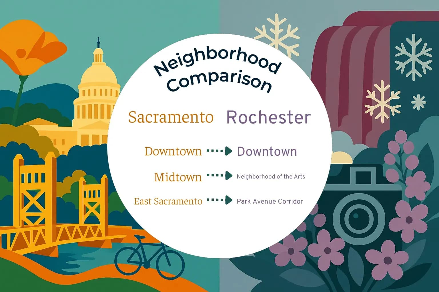 Sacramento vs Rochester Neighborhood Comparison