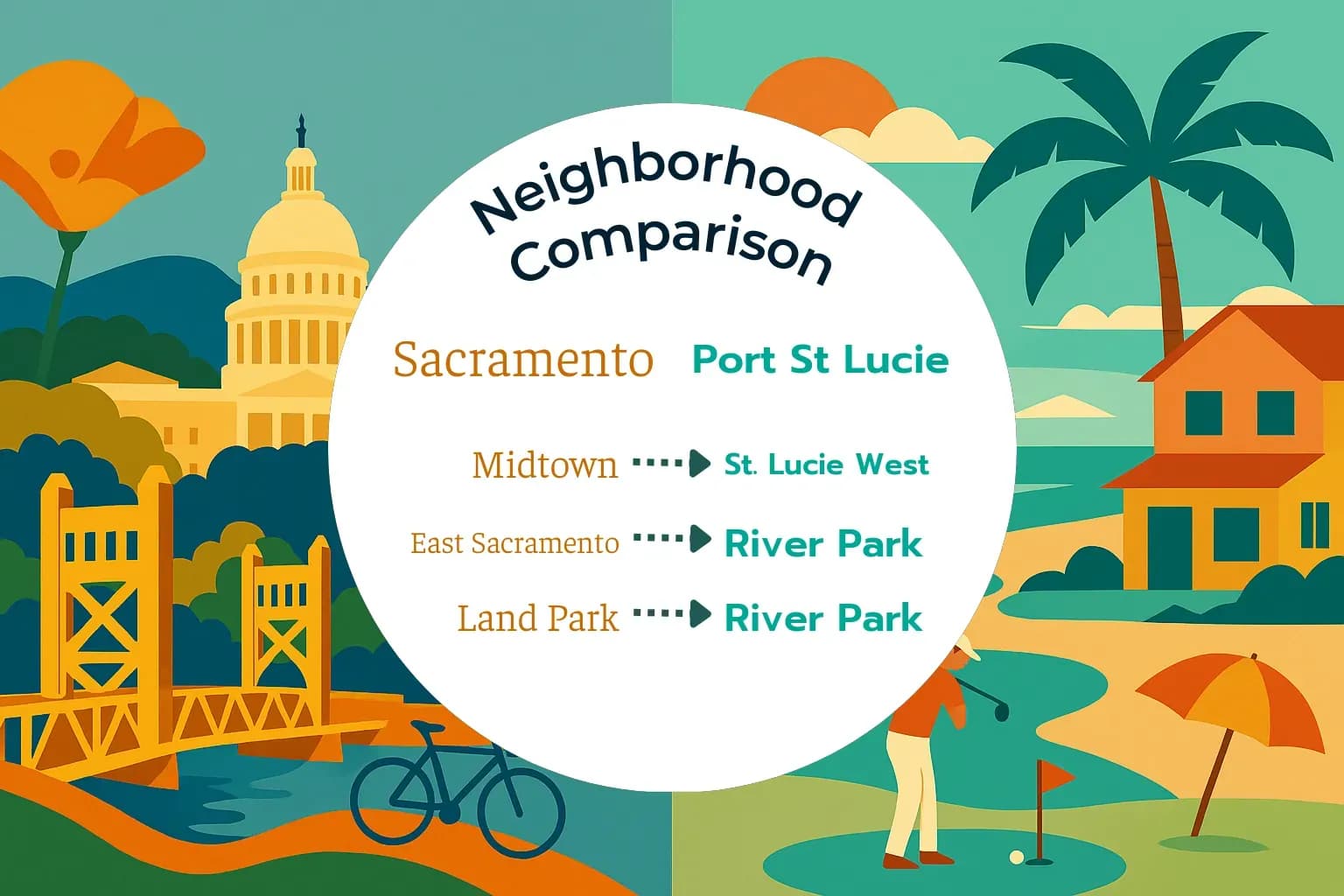 Sacramento vs Port St. Lucie Neighborhood Comparison