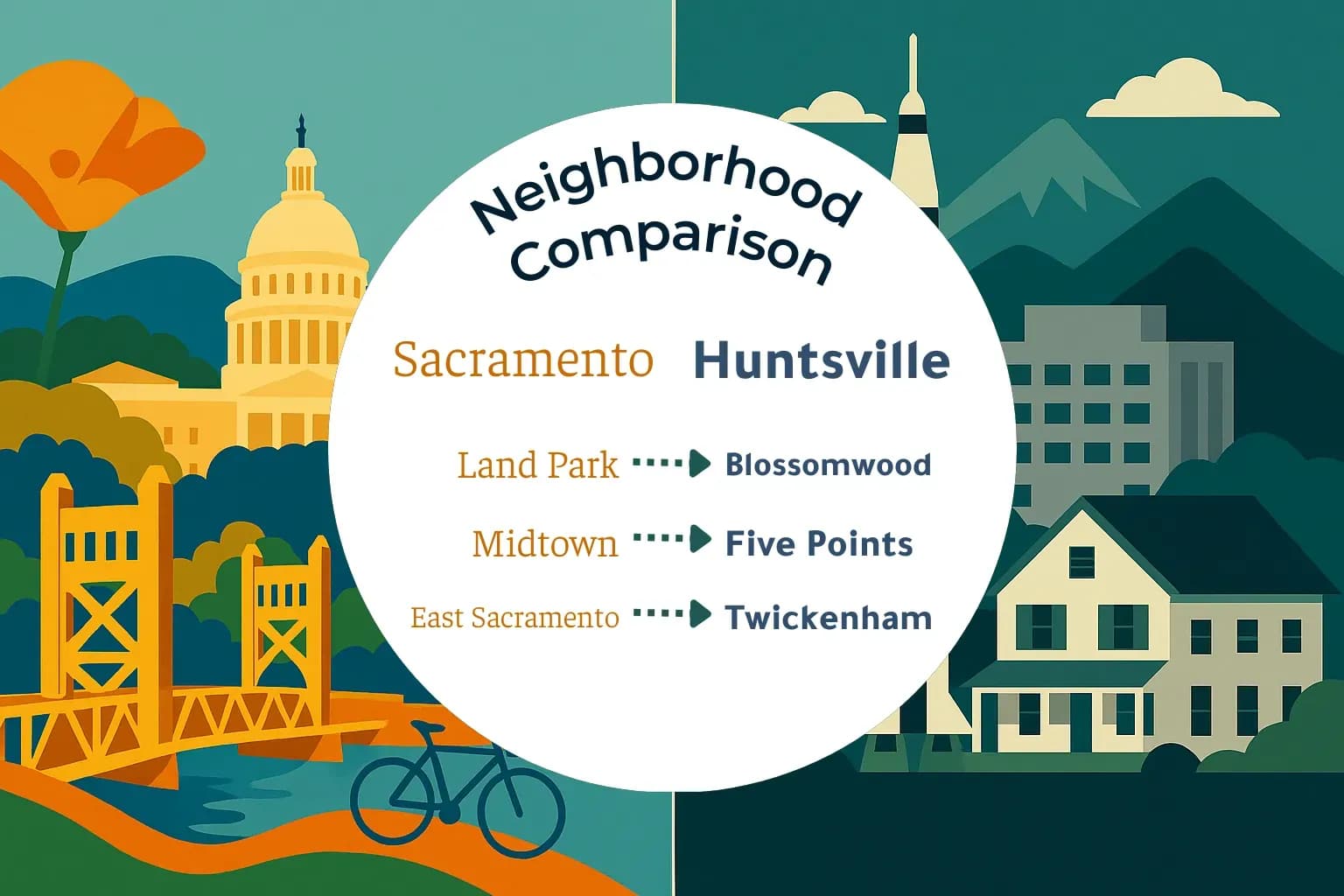 Sacramento vs Huntsville Neighborhood Comparison