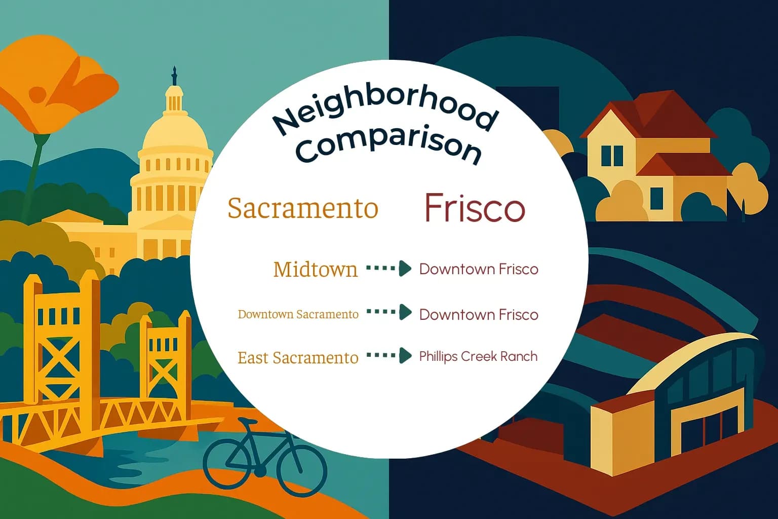Sacramento vs Frisco Neighborhood Comparison