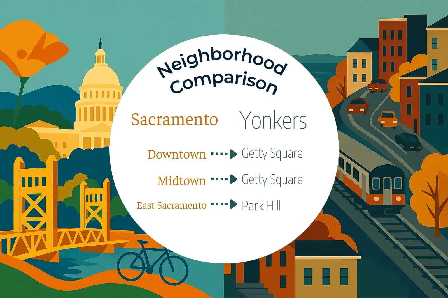 Sacramento vs Yonkers Neighborhood Comparison