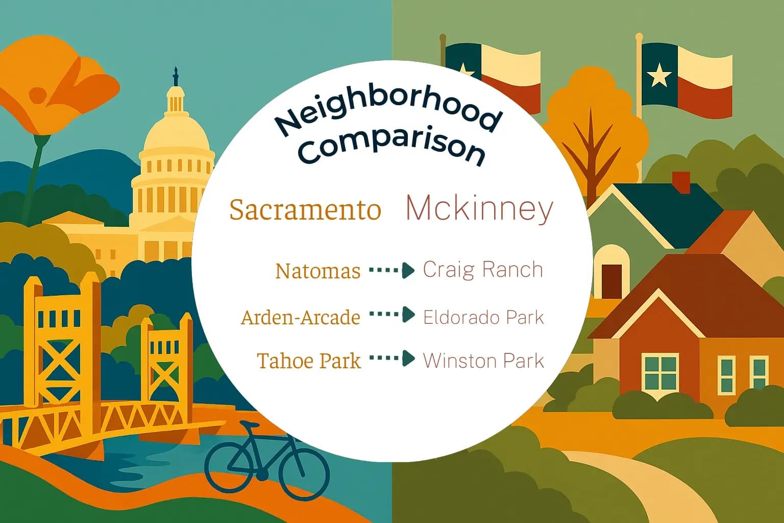 Sacramento vs Mckinney Neighborhood Comparison
