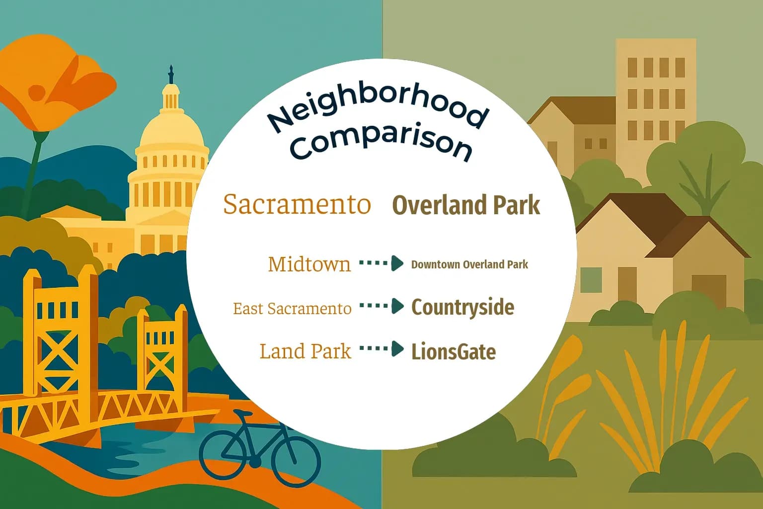 Sacramento vs Overland Park Neighborhood Comparison