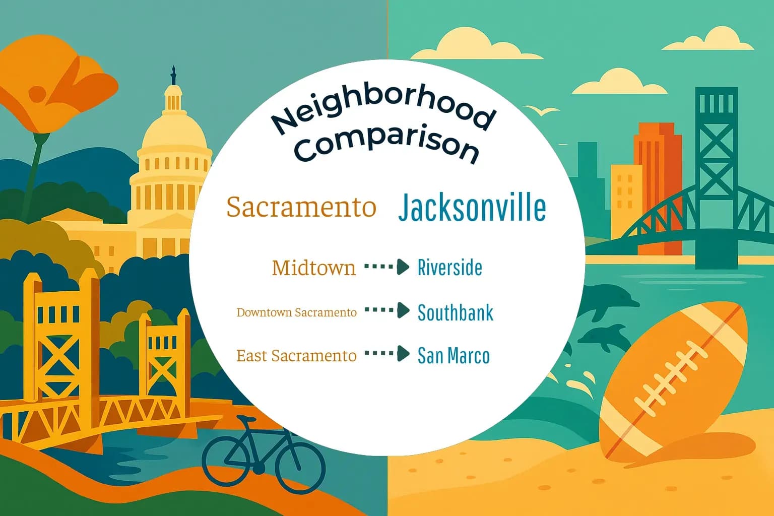 Sacramento vs Jacksonville Neighborhood Comparison