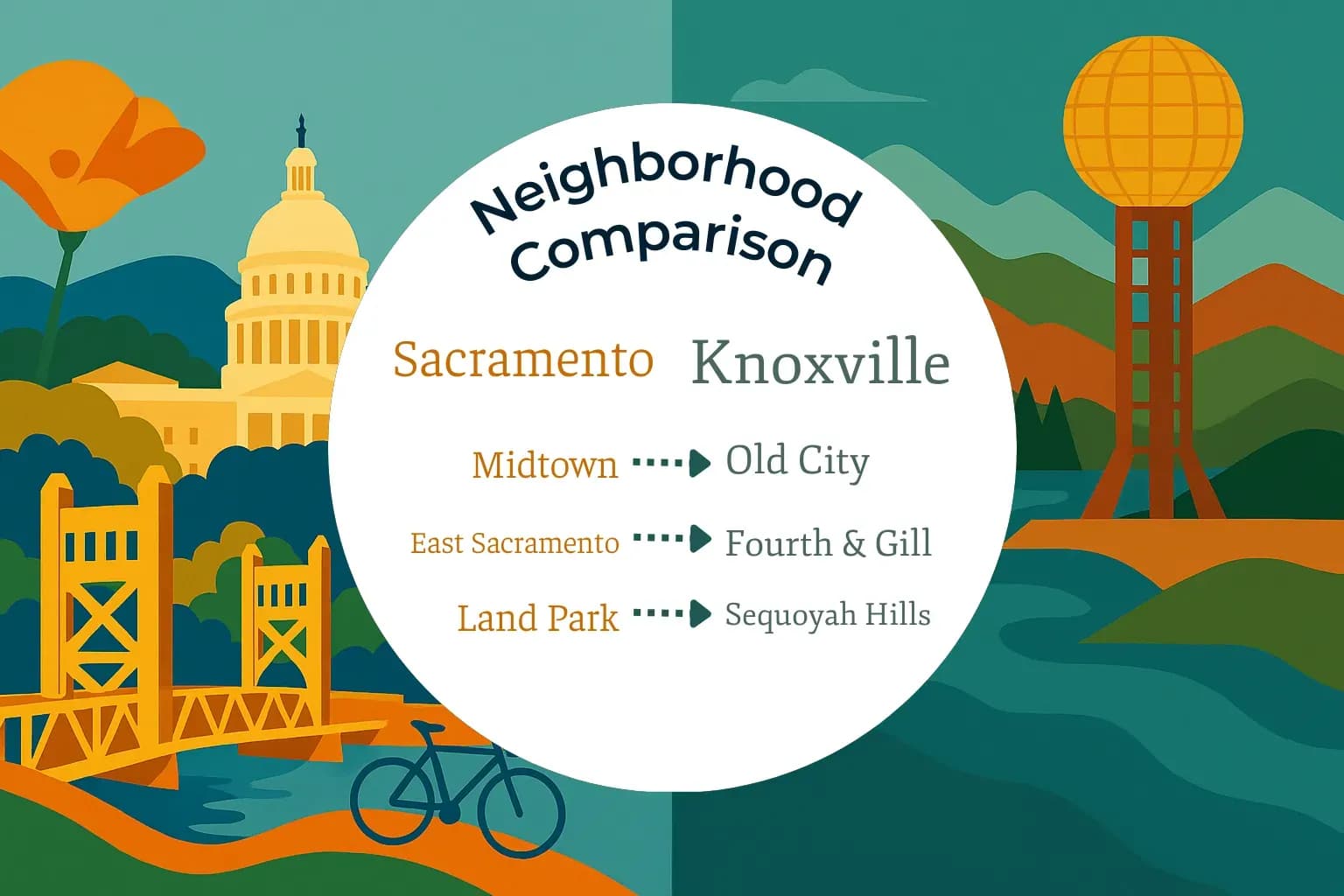 Sacramento vs Knoxville Neighborhood Comparison