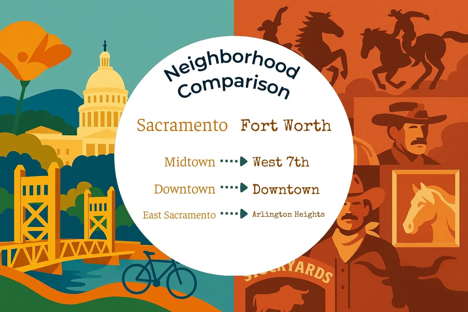 Sacramento vs Fort Worth Neighborhood Comparison