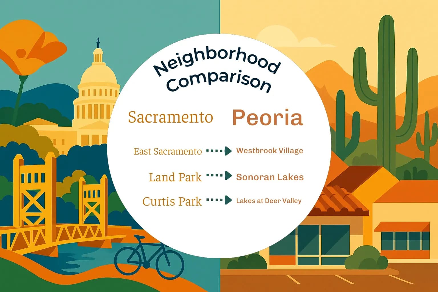 Sacramento vs Peoria Neighborhood Comparison