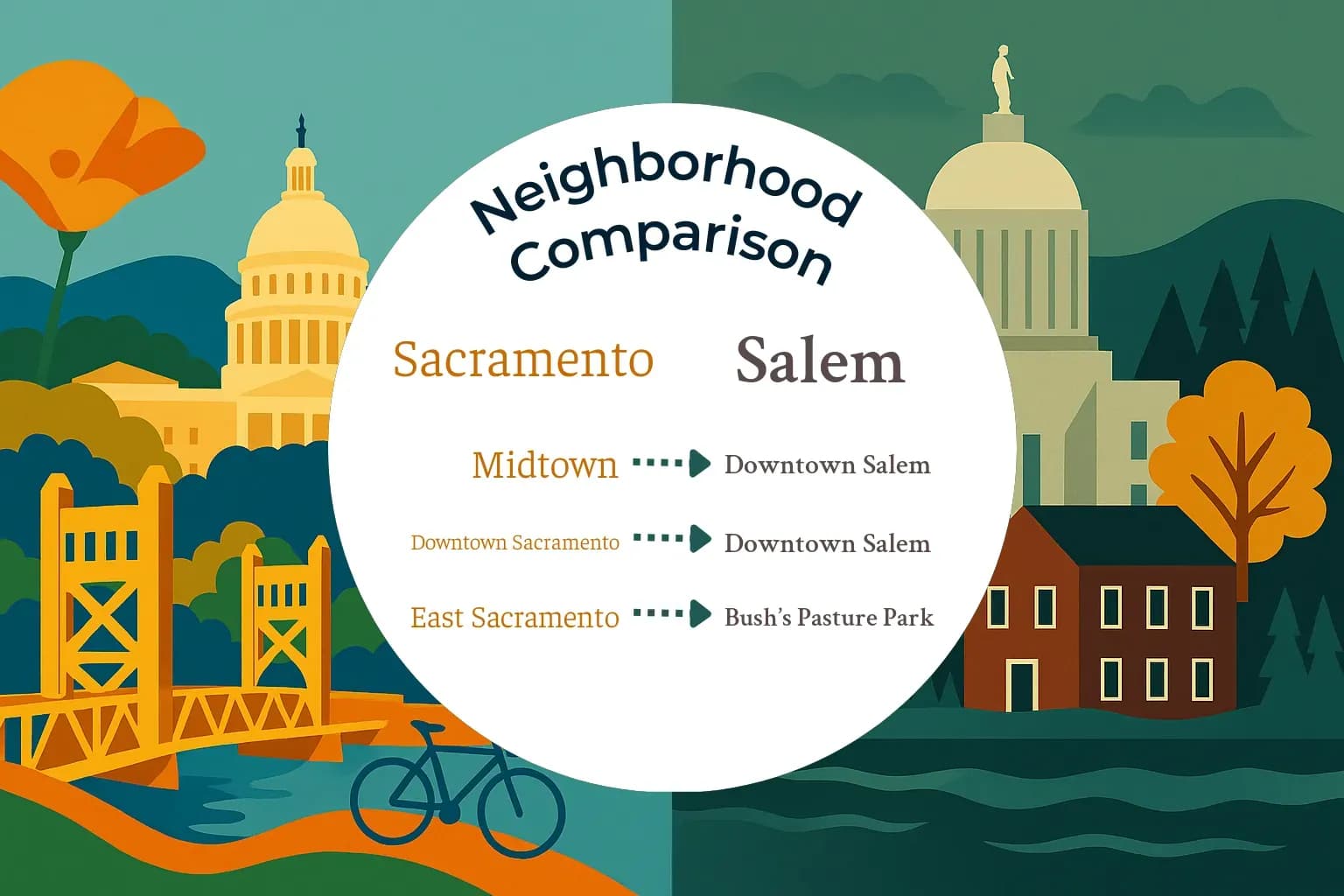 Sacramento vs Salem Neighborhood Comparison