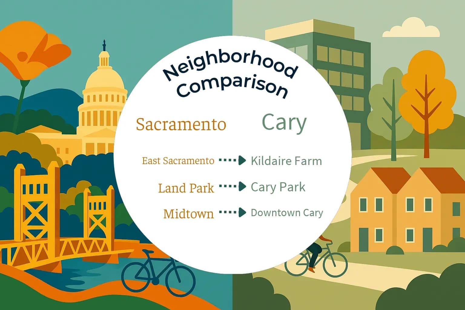 Sacramento vs Cary Neighborhood Comparison