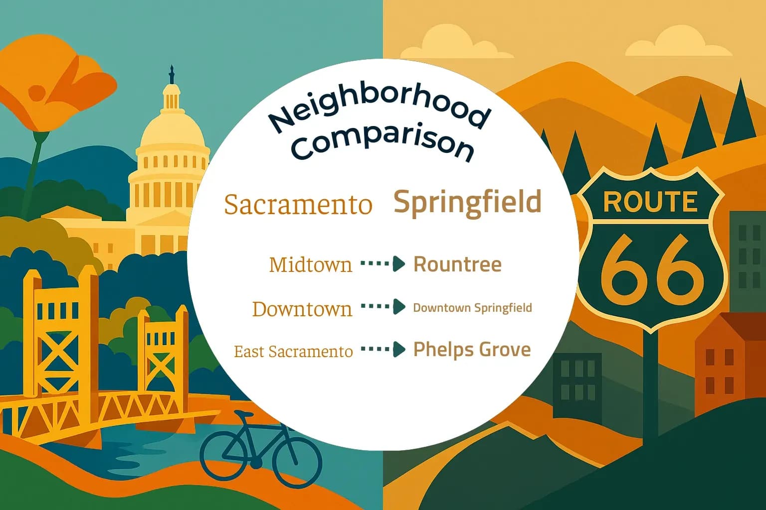 Sacramento vs Springfield Neighborhood Comparison