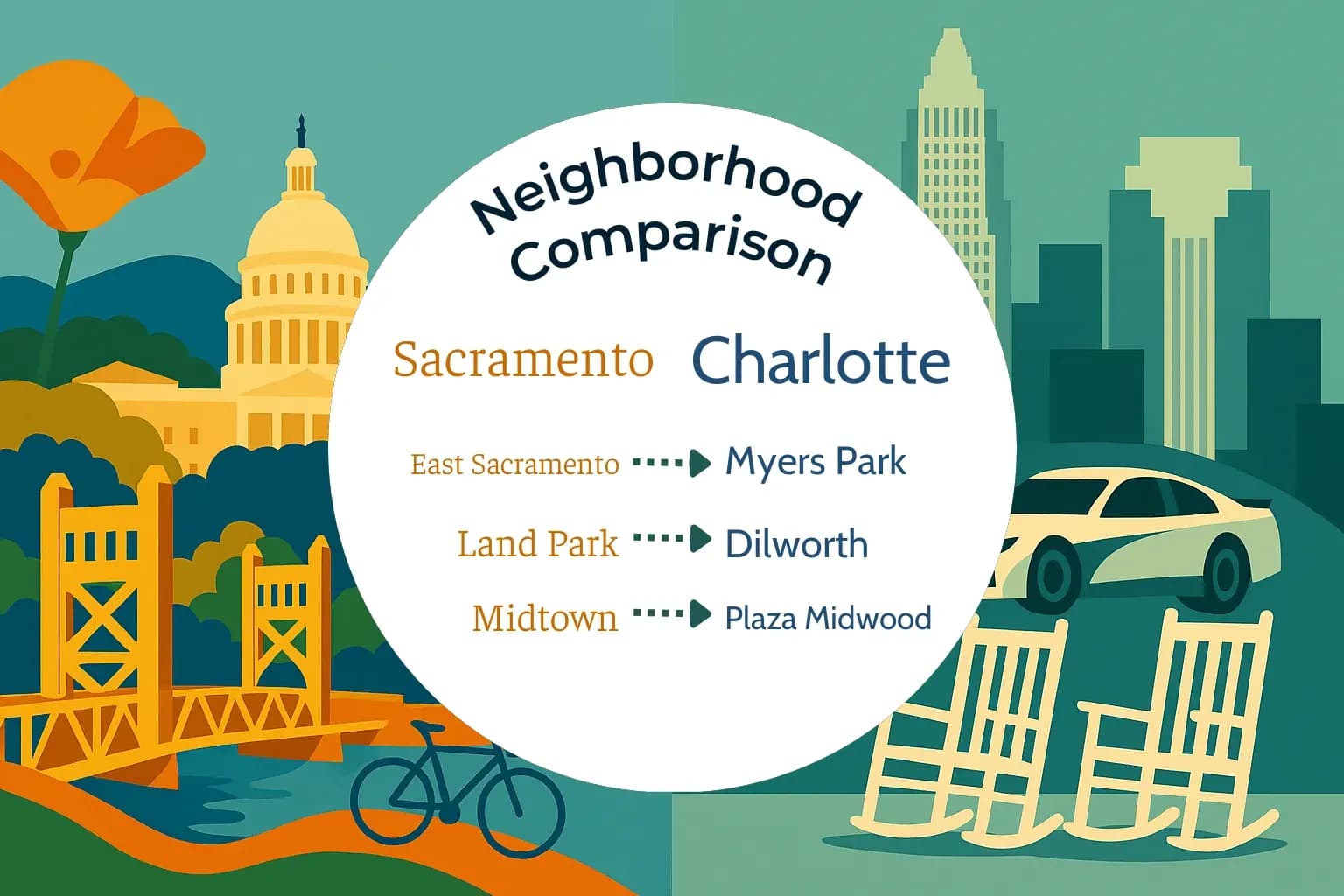 Sacramento vs Charlotte Neighborhood Comparison