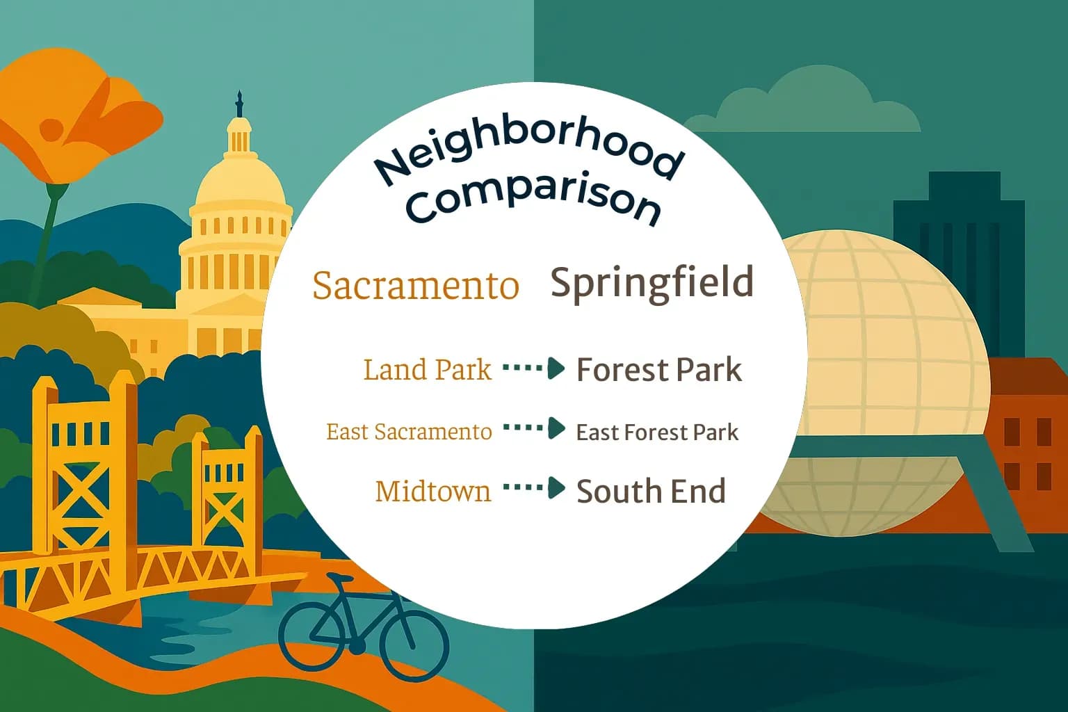 Sacramento vs Springfield Neighborhood Comparison