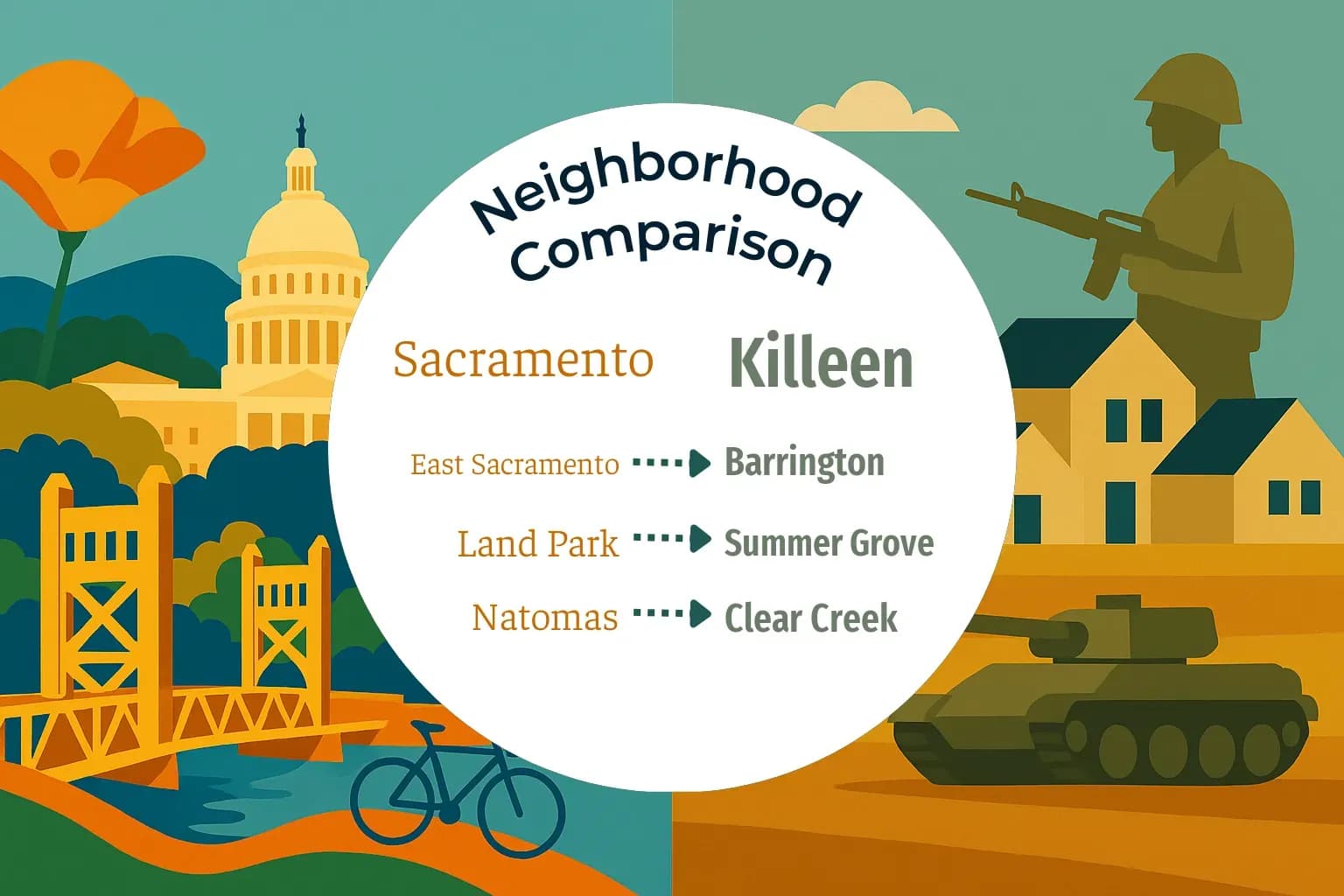 Sacramento vs Killeen Neighborhood Comparison