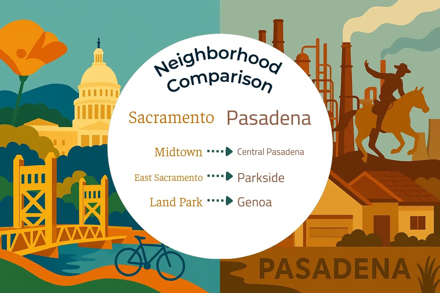 Sacramento vs Pasadena Neighborhood Comparison