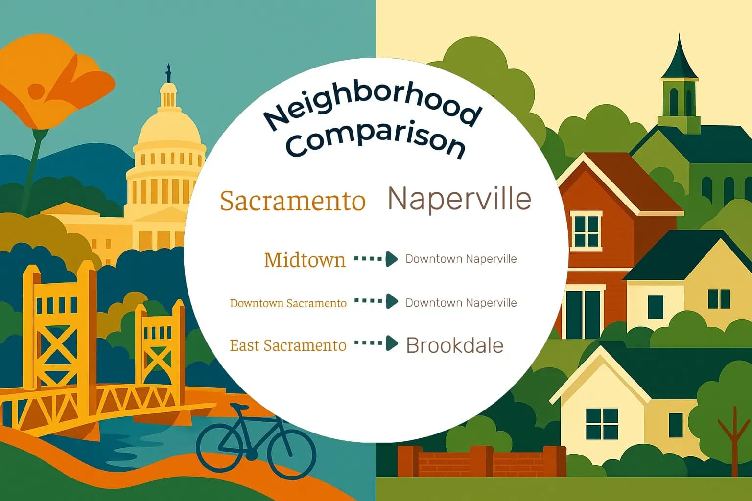 Sacramento vs Naperville Neighborhood Comparison