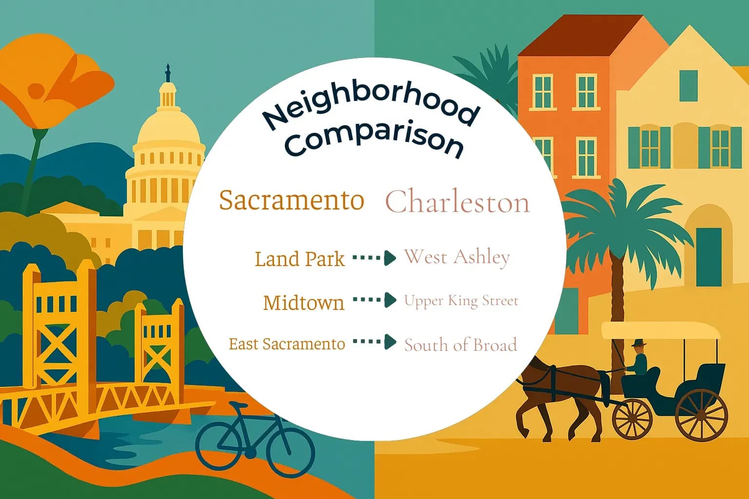 Sacramento vs Charleston Neighborhood Comparison