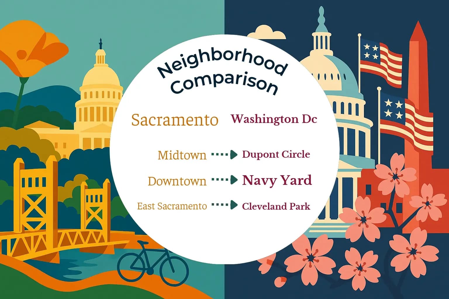 Sacramento vs Washington DC Neighborhood Comparison