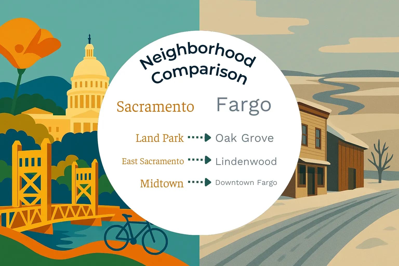 Sacramento vs Fargo Neighborhood Comparison