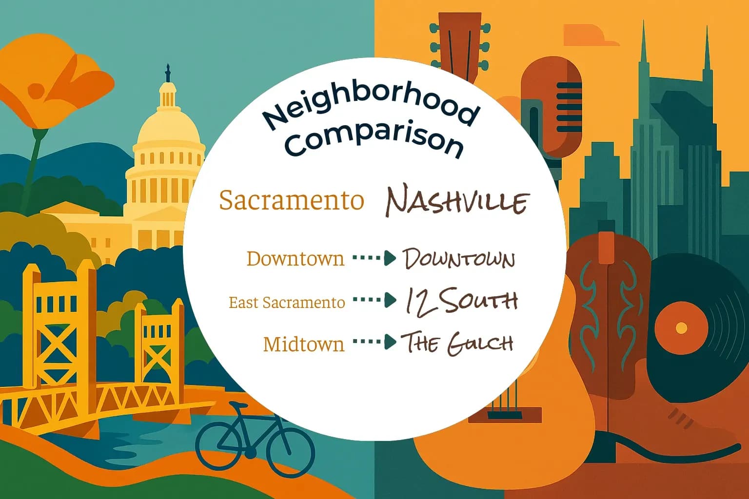 Sacramento vs Nashville Neighborhood Comparison