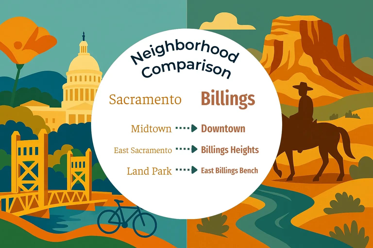 Sacramento vs Billings Neighborhood Comparison