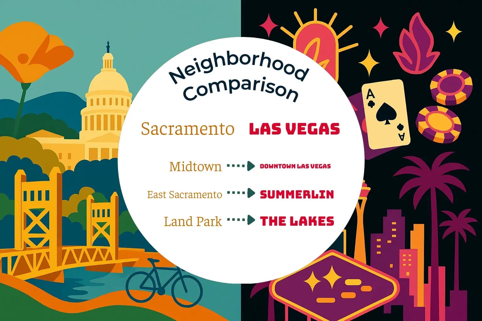 Sacramento vs Las Vegas Neighborhood Comparison