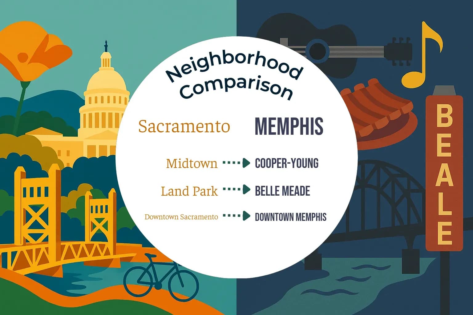 Sacramento vs Memphis Neighborhood Comparison