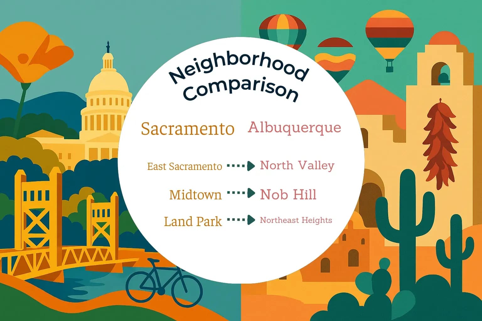 Sacramento vs Albuquerque Neighborhood Comparison