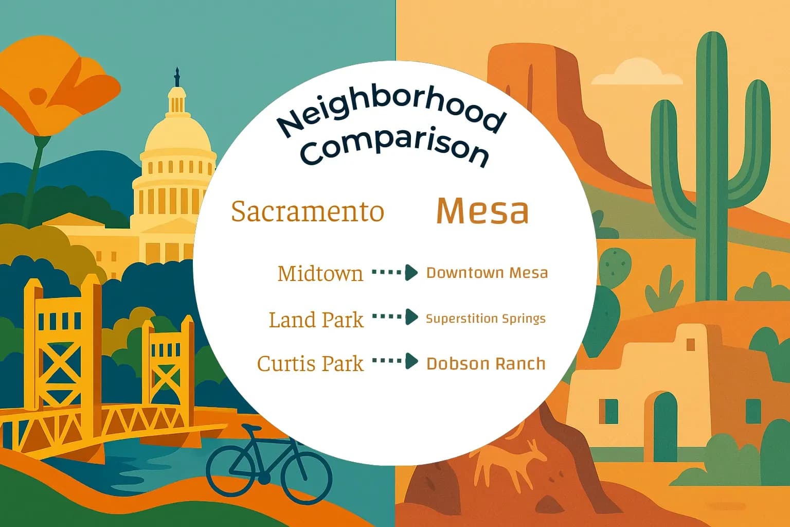 Sacramento vs Mesa Neighborhood Comparison