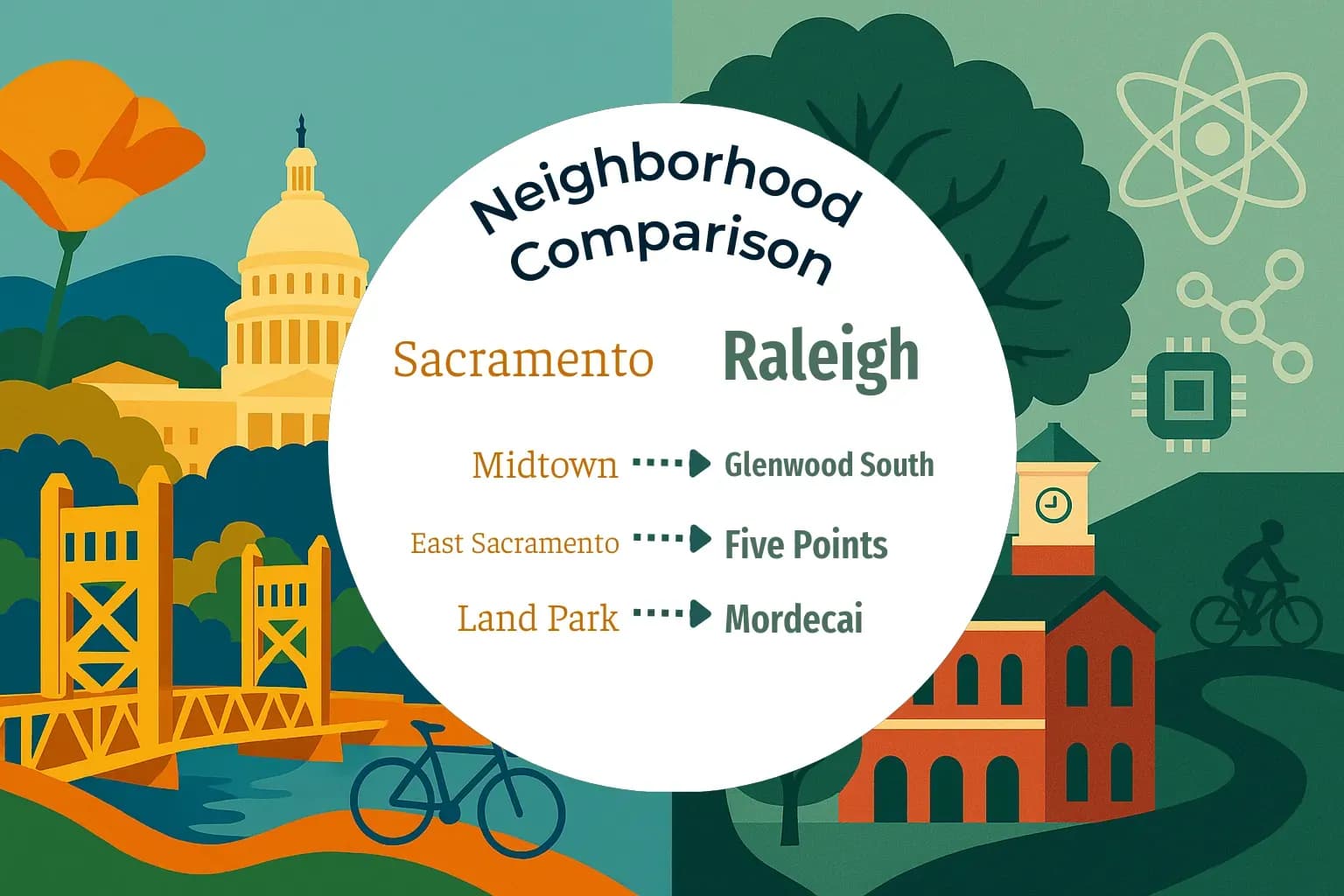 Sacramento vs Raleigh Neighborhood Comparison