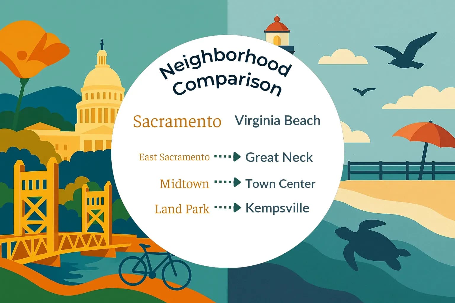 Sacramento vs Virginia Beach Neighborhood Comparison