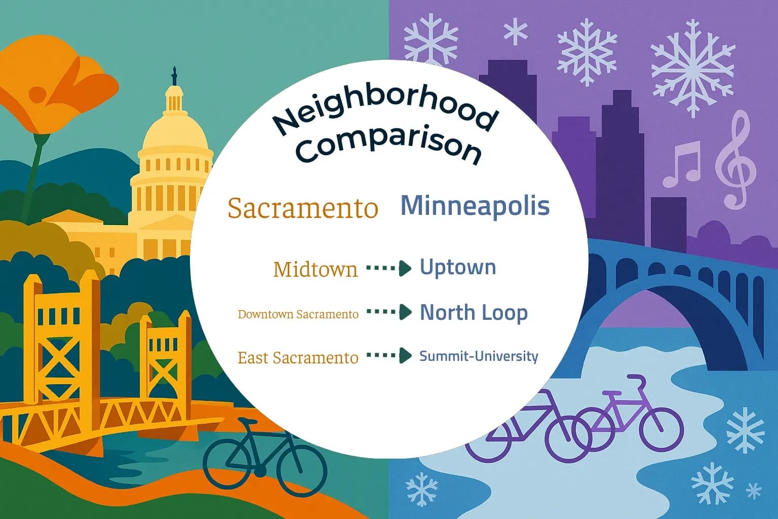Sacramento vs Minneapolis Neighborhood Comparison