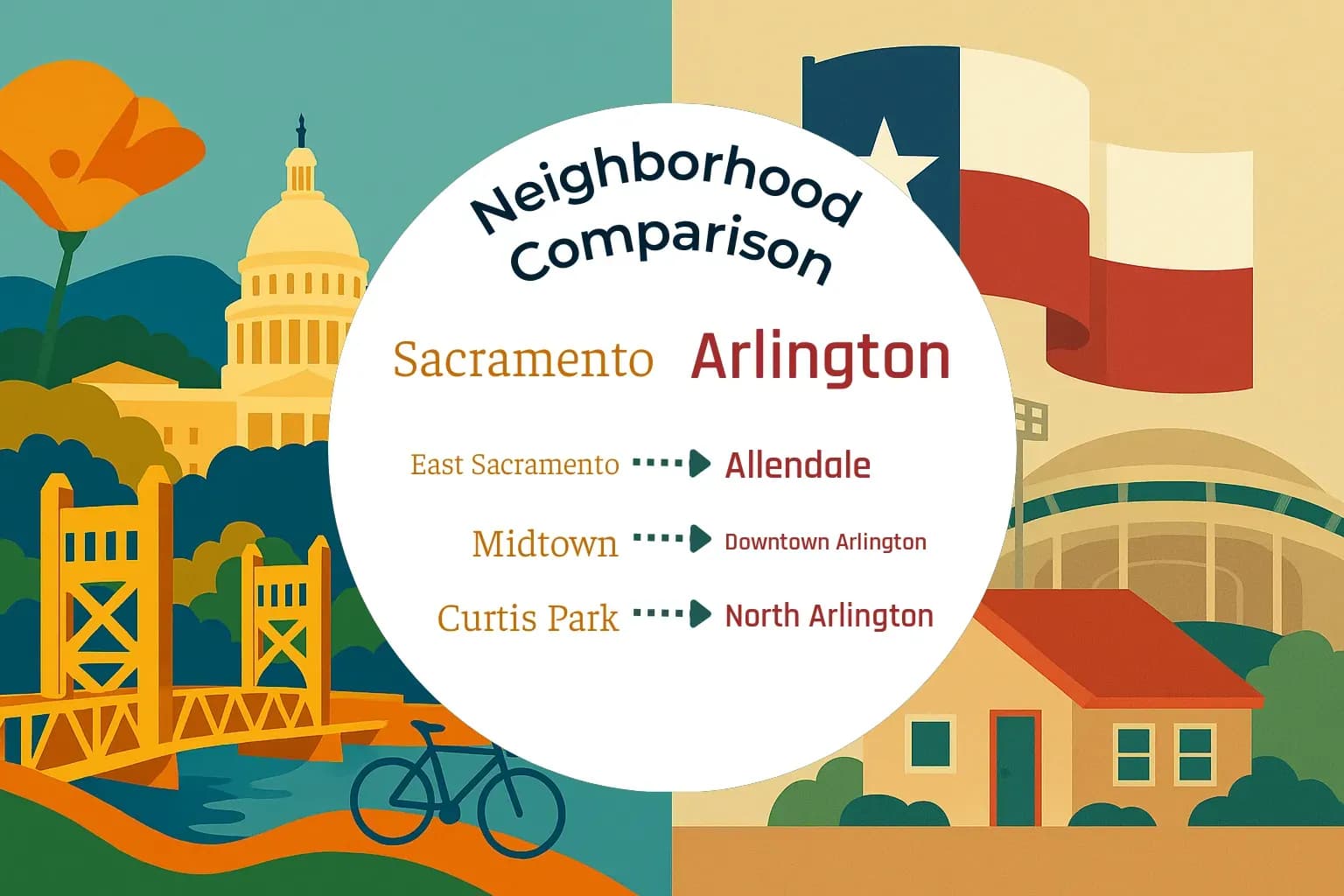 Sacramento vs Arlington Neighborhood Comparison