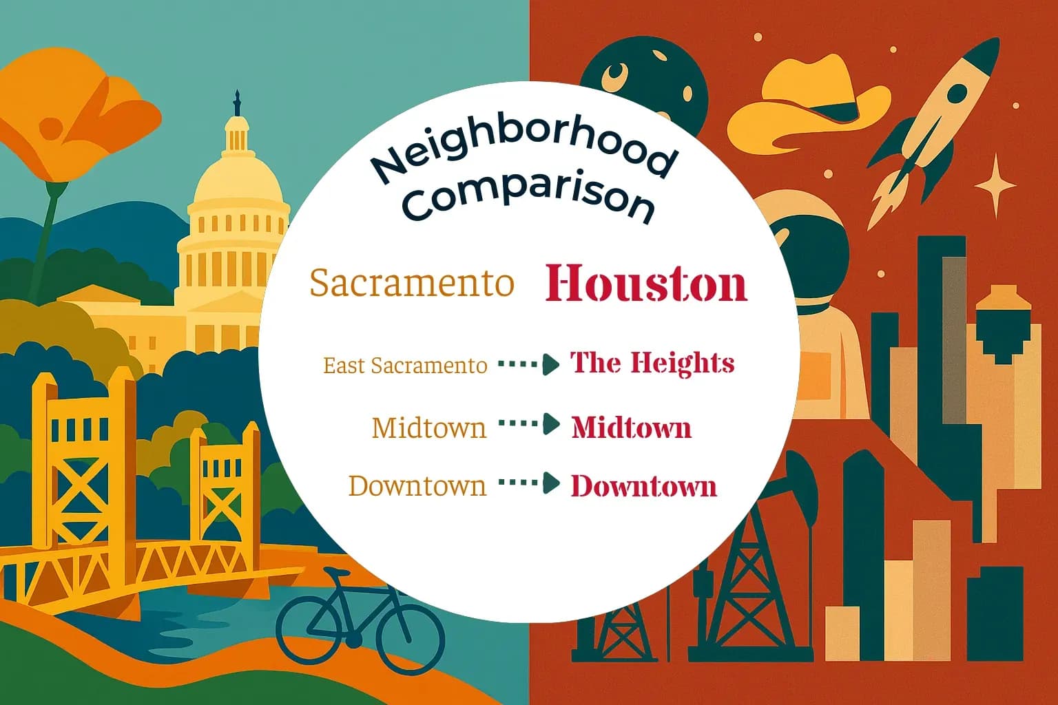 Sacramento vs Houston Neighborhood Comparison