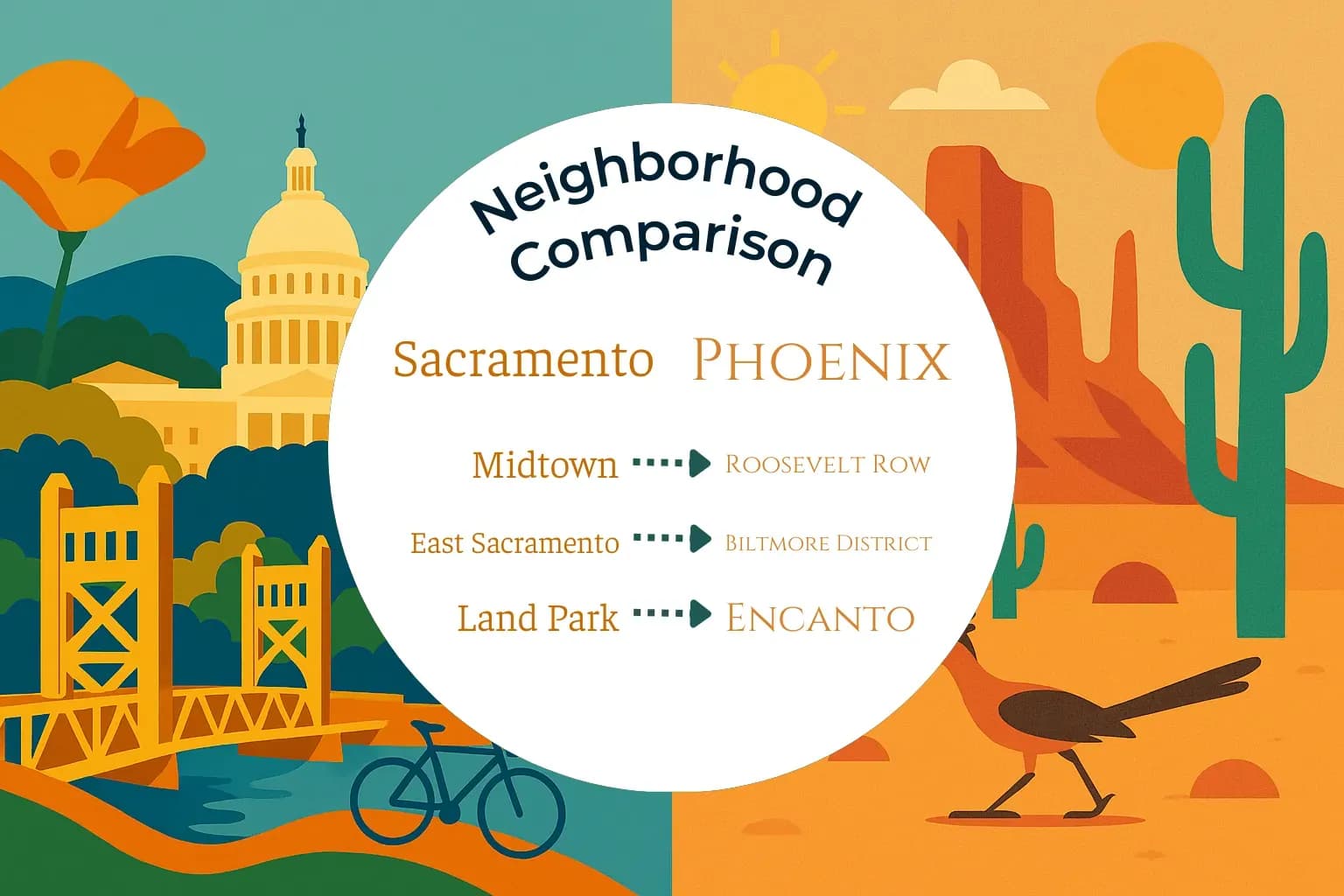 Sacramento vs Phoenix Neighborhood Comparison