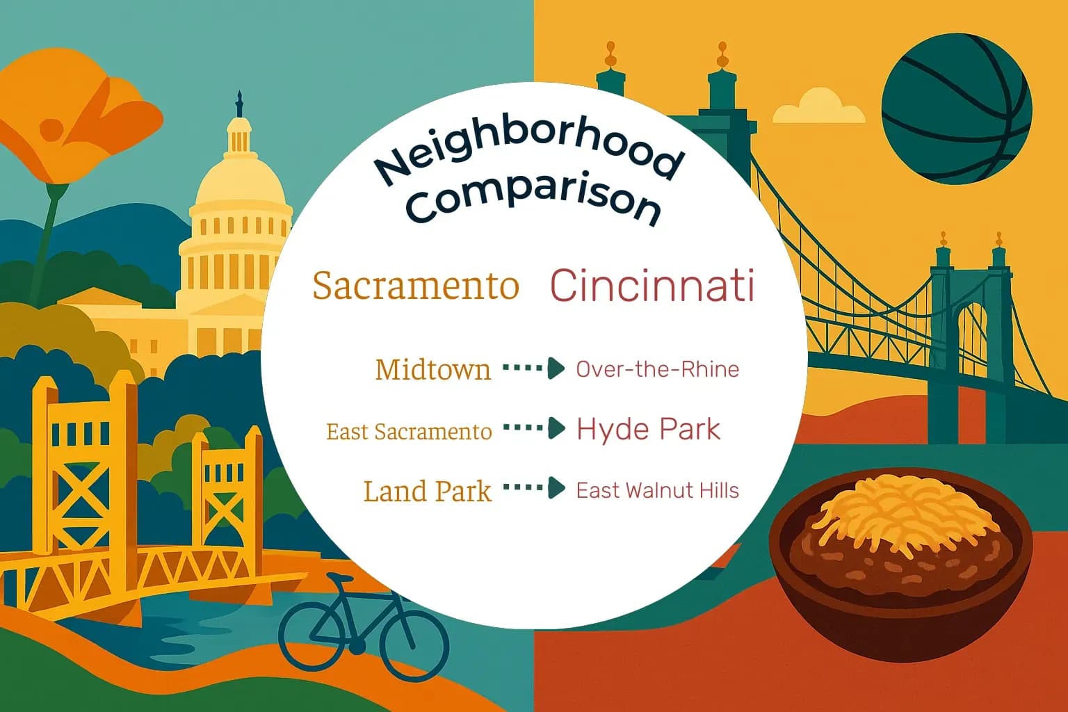 Sacramento vs Cincinnati Neighborhood Comparison