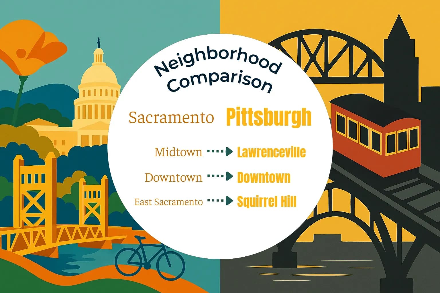 Sacramento vs Pittsburgh Neighborhood Comparison