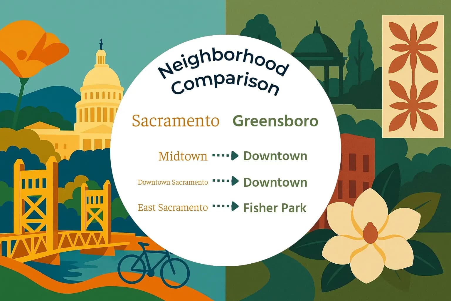 Sacramento vs Greensboro Neighborhood Comparison
