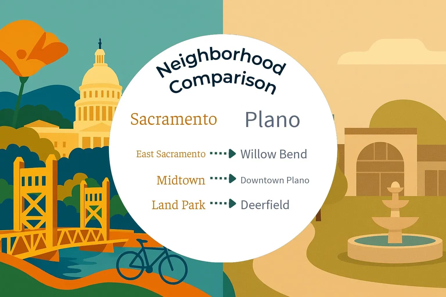 Sacramento vs Plano Neighborhood Comparison