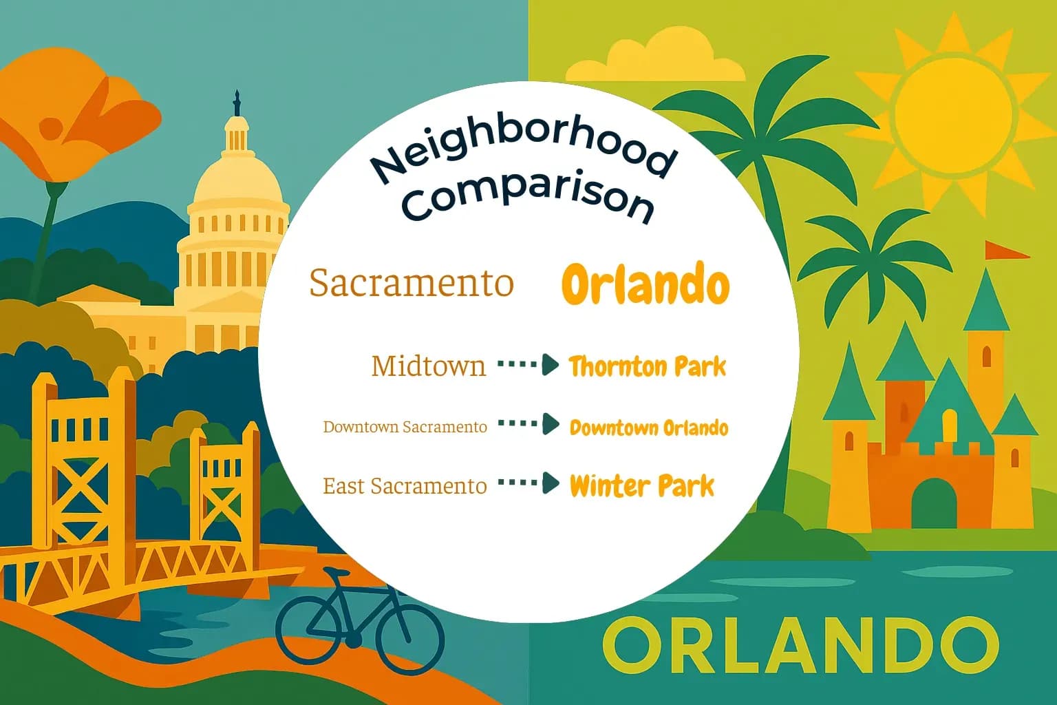 Sacramento vs Orlando Neighborhood Comparison