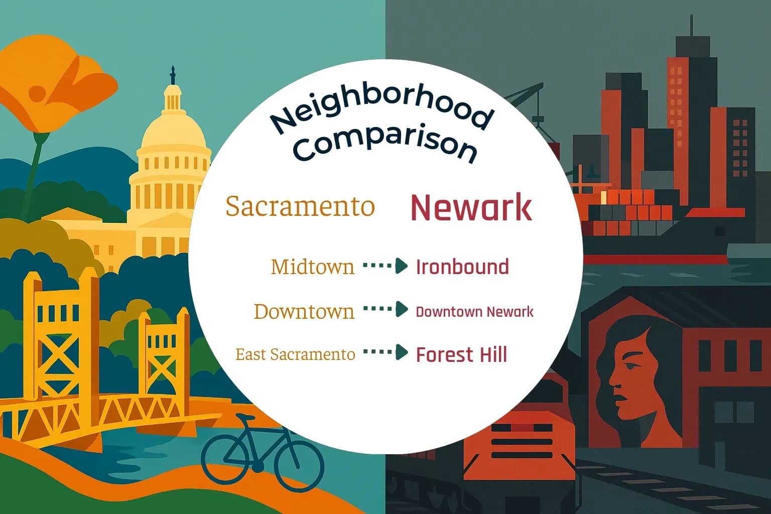 Sacramento vs Newark Neighborhood Comparison