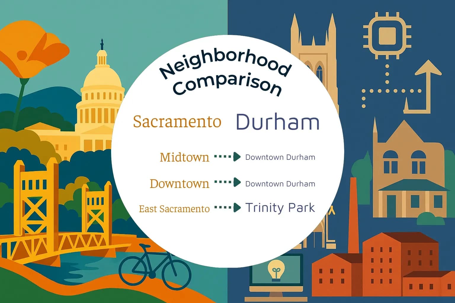 Sacramento vs Durham Neighborhood Comparison