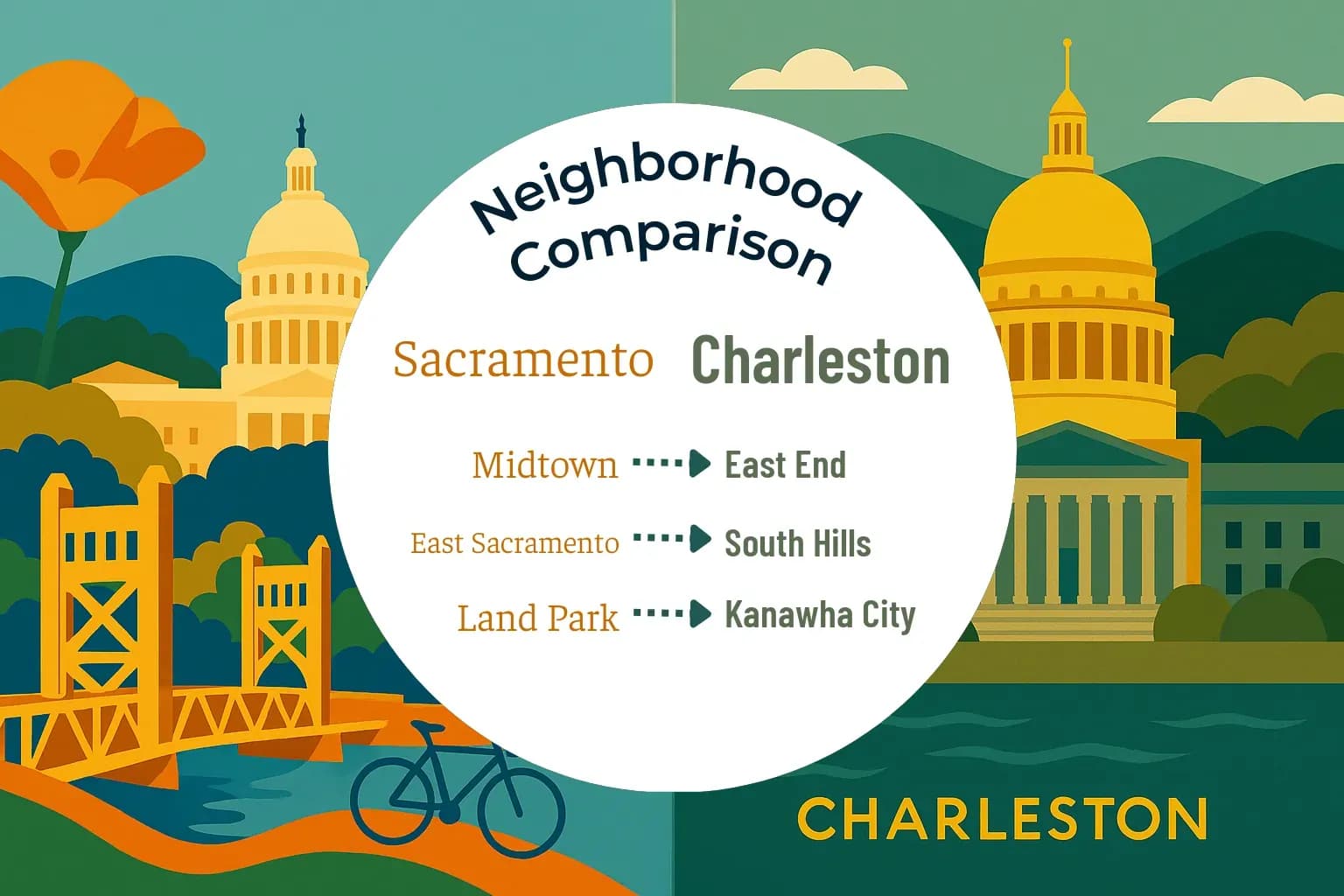 Sacramento vs Charleston Neighborhood Comparison