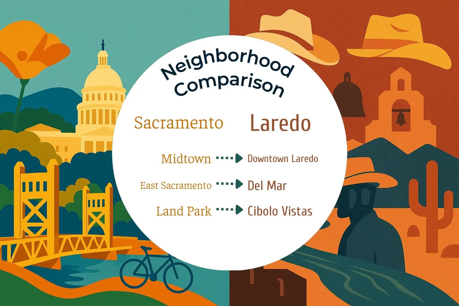 Sacramento vs Laredo Neighborhood Comparison