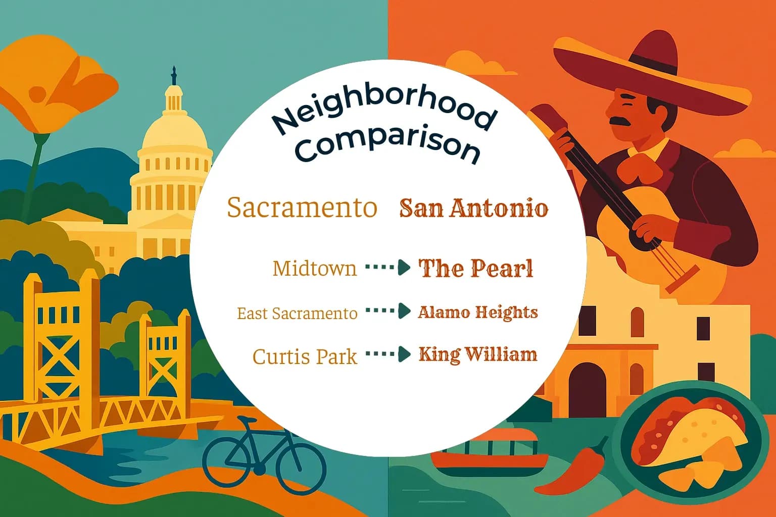 Sacramento vs San Antonio Neighborhood Comparison