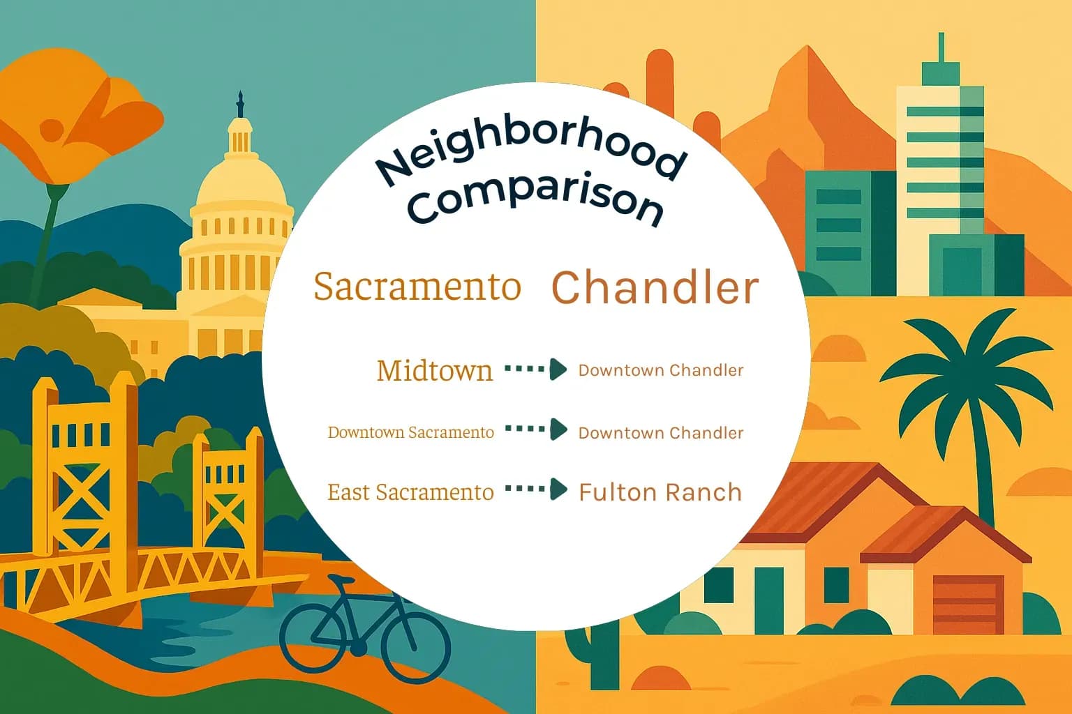 Sacramento vs Chandler Neighborhood Comparison
