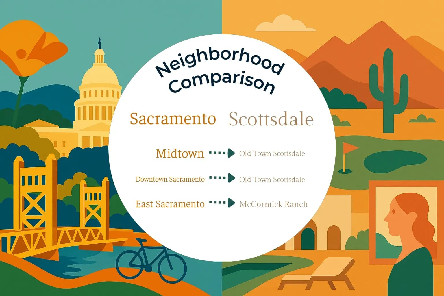 Sacramento vs Scottsdale Neighborhood Comparison