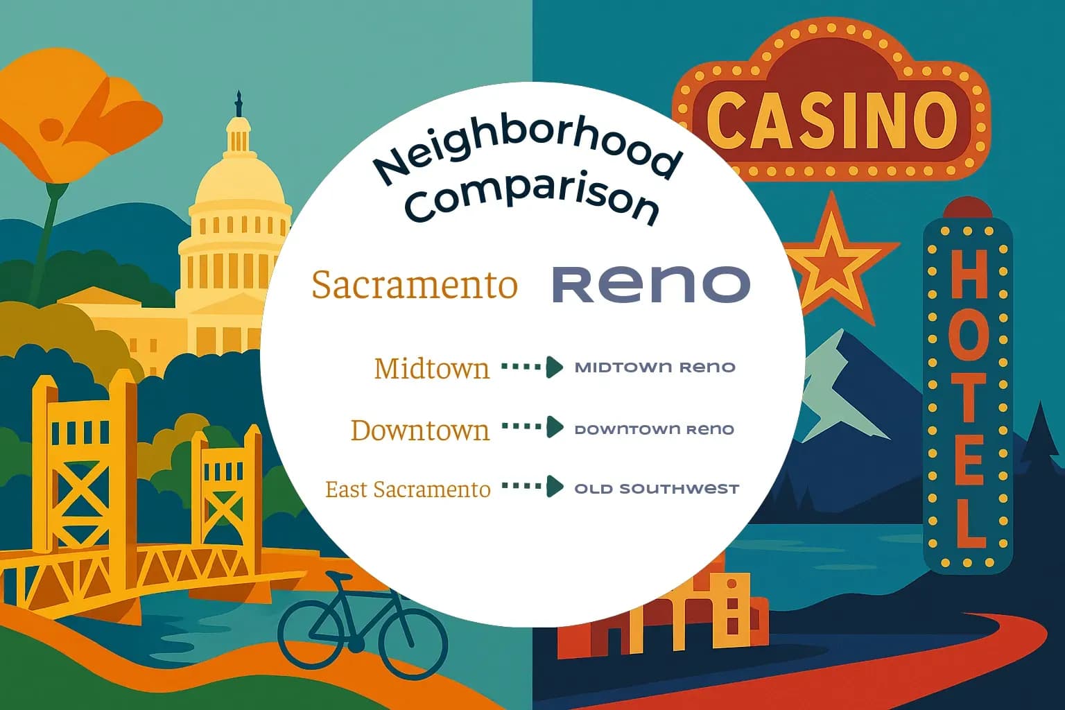 Sacramento vs Reno Neighborhood Comparison