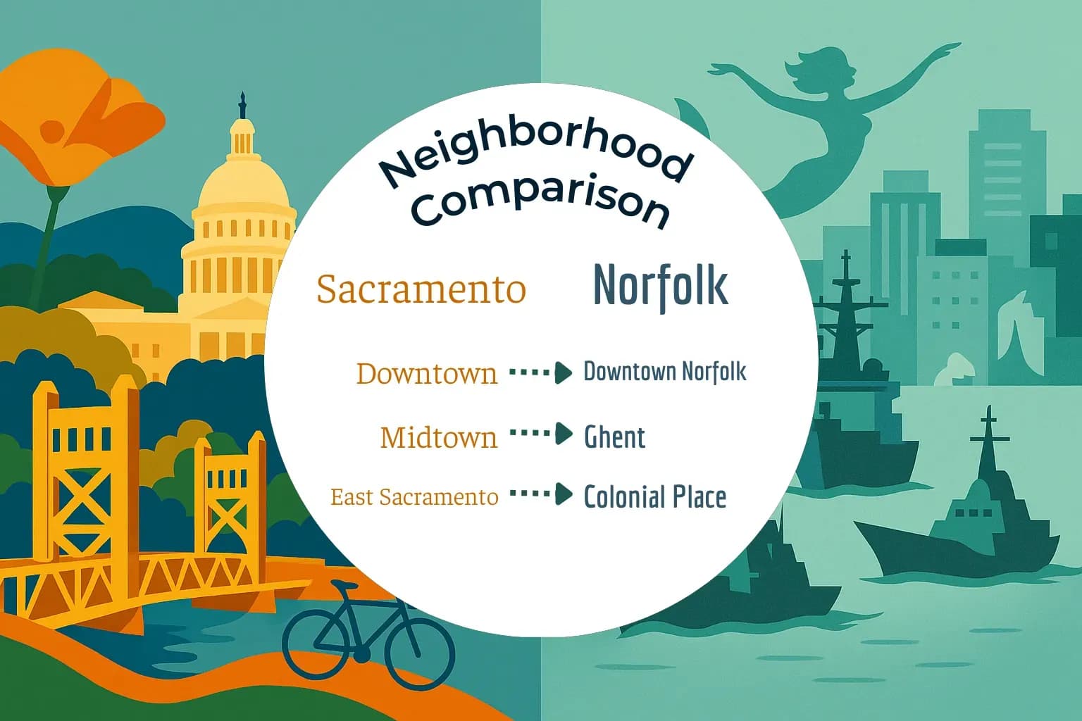 Sacramento vs Norfolk Neighborhood Comparison